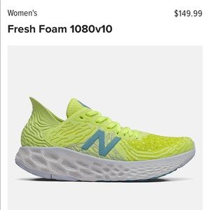 New Balance Fresh Foam 1080v10 Running Shoes sz 9